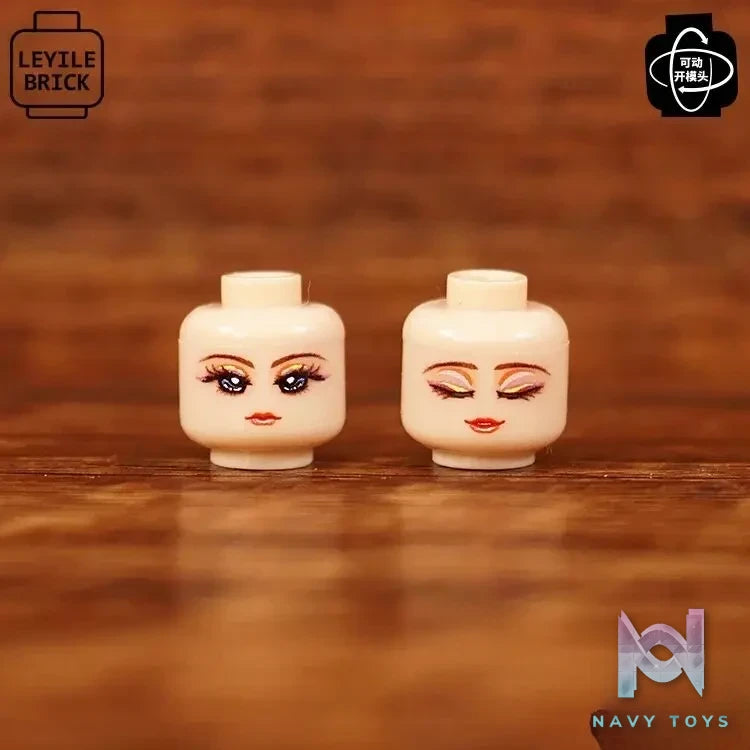 LEYILEBRICK Studio – Cute Girl Posable Head #04 Original