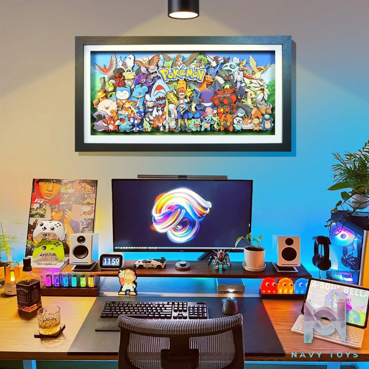 KALA HOME Studio – Pokémon Multiple Characters #01 3D Decorative Painting Pokémon