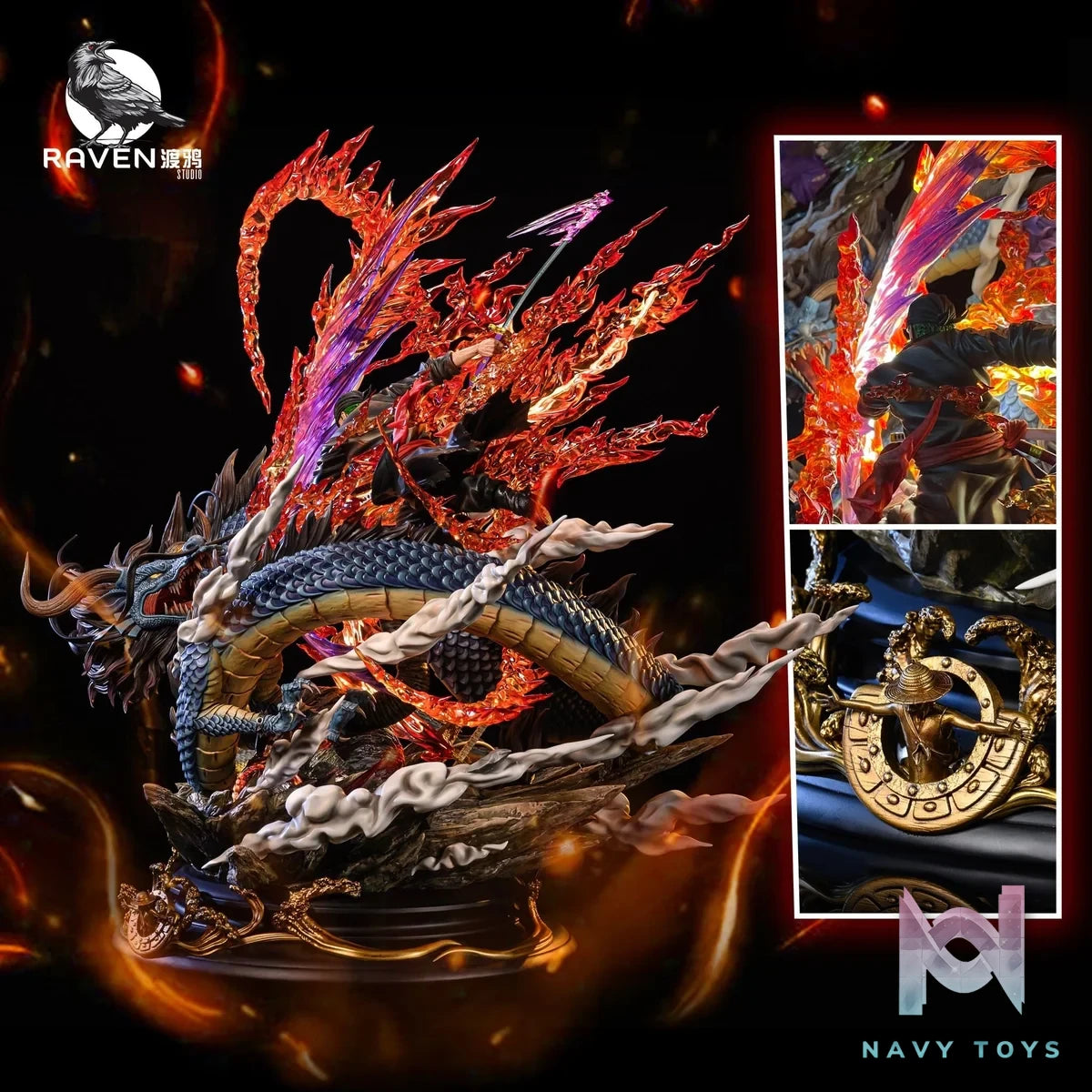 Zoro vs Kaido - One Piece - Raven Studio resin statue RAVEN Studio anime figure