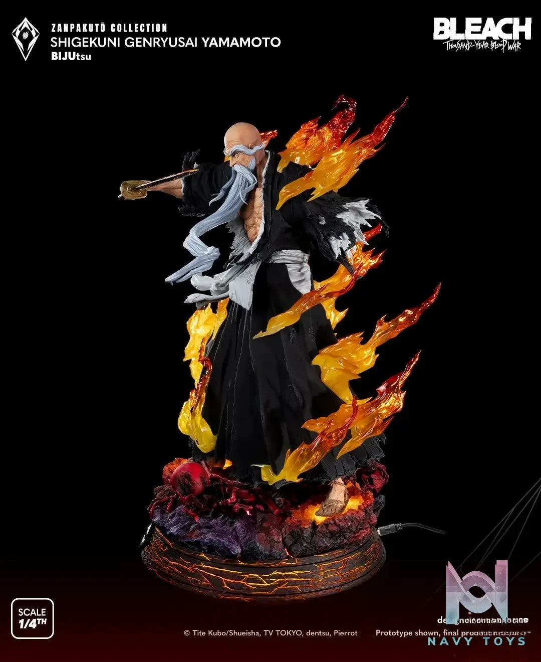 TSUME Studio - BLEACH Zanpakuto Collection Genryusai Shigekuni Yamamoto (Licensed) resin statue Navy Toys anime figure