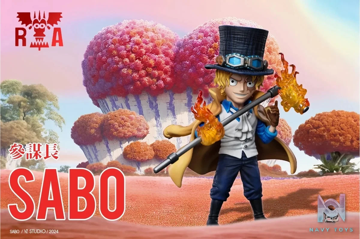 YZ Studio - One Piece Revolutionary Army 5 Chief of Staff Flame Emperor Sabo resin statue Navy Toys anime figure