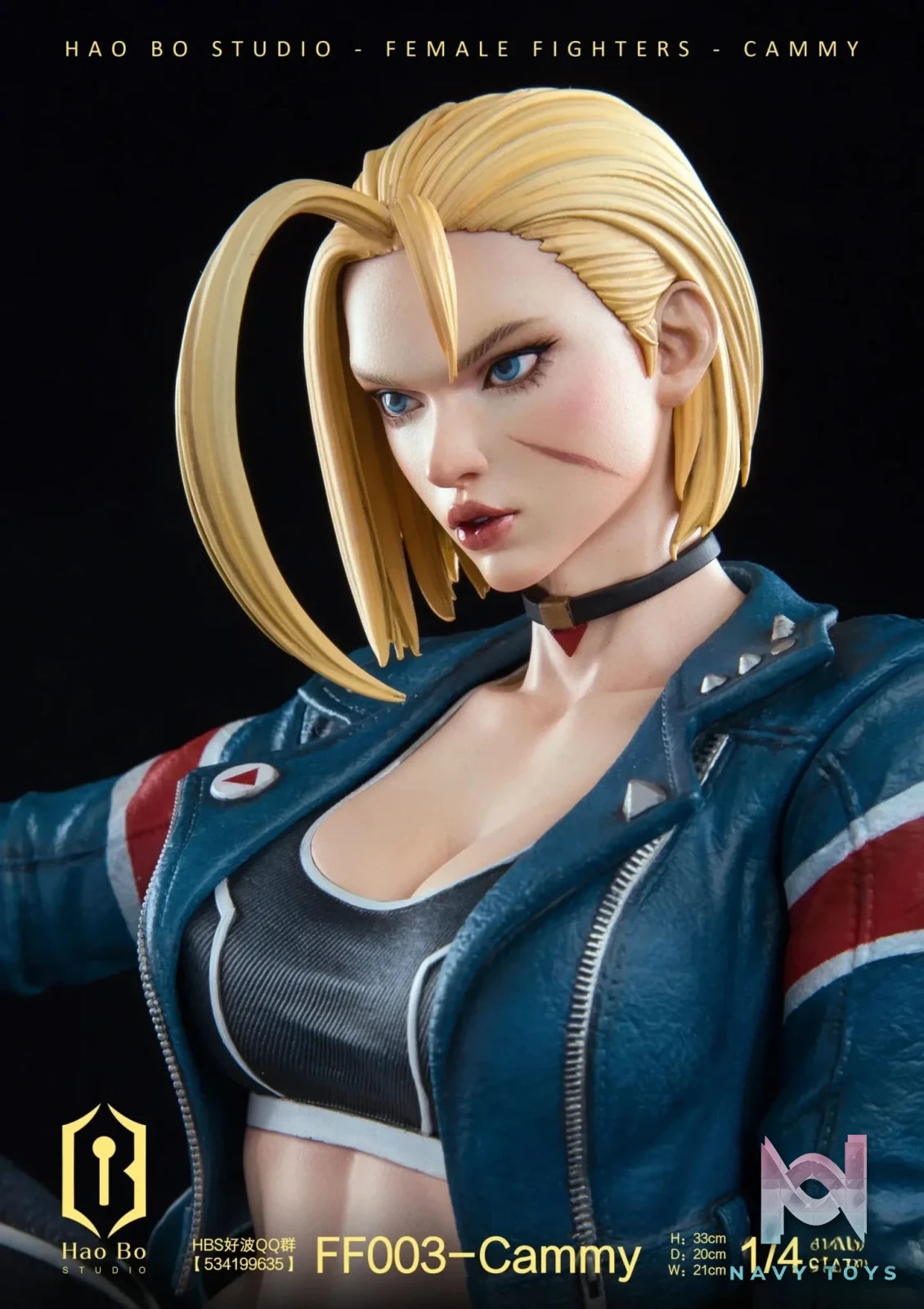 HAO BO Studio - 1/4 Statue Female Fighter Series FF003 Cammy resin statue Navy Toys anime figure