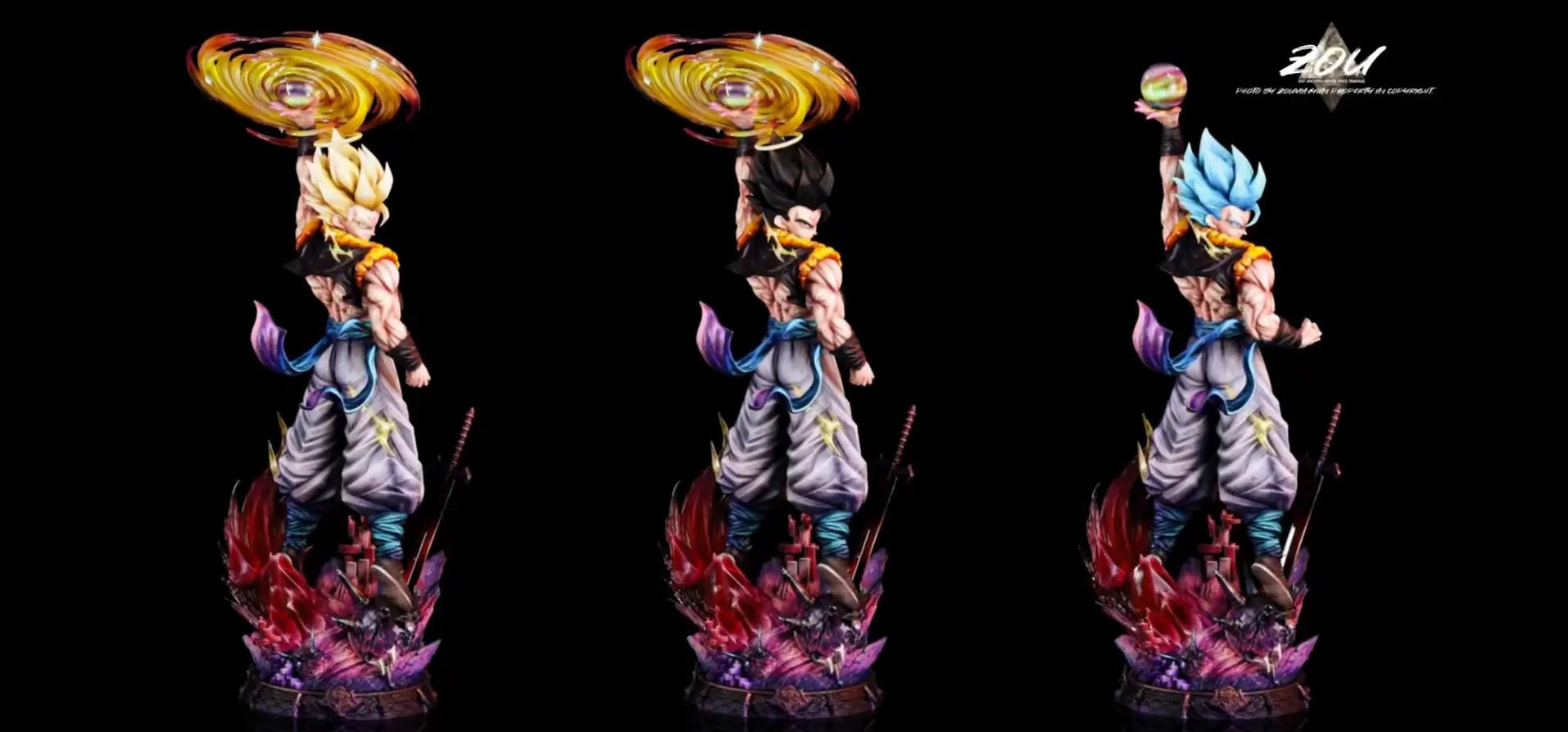 Yun Qi Studio - Dragon Ball Gogeta resin statue Navy Toys anime figure