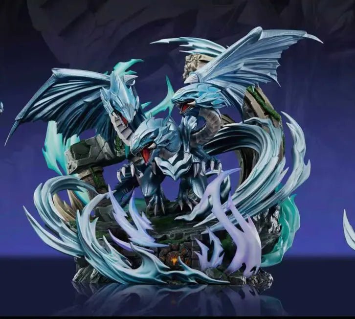 Duel Soul Studio - Yu - Gi - Oh! Blue - Eyes Ultimate Dragon Summoning resin statue Navy Toys anime figure