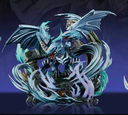 Duel Soul Studio - Yu - Gi - Oh! Blue - Eyes Ultimate Dragon Summoning resin statue Navy Toys anime figure