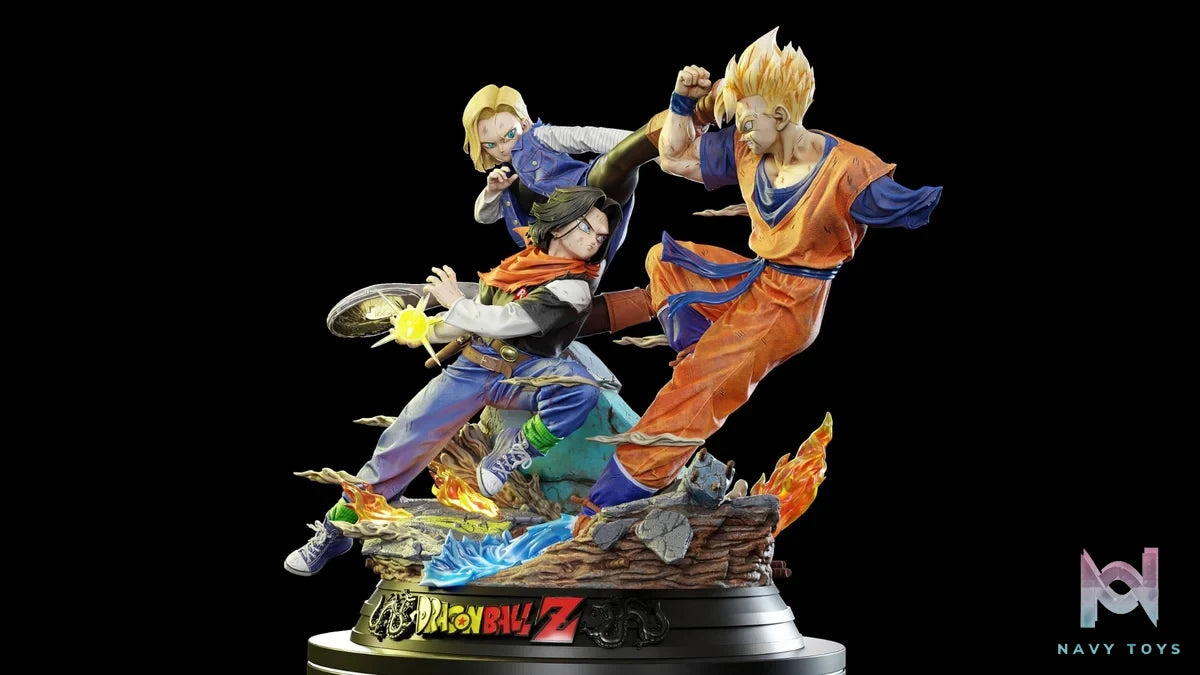 Gohan vs Androids - KD Collectibles resin statue kd collectibles anime figure