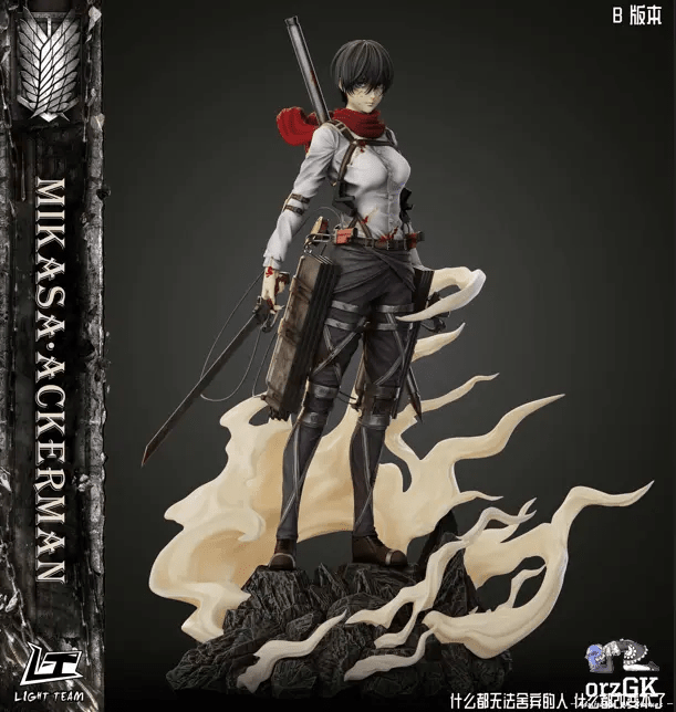 LIGHT TEAM Studio - Attack on Titan Character Series Final Season Mikasa Ackerman resin statue Navy Toys anime figure