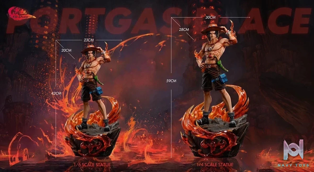Portgas D. Ace resin statue hb studio anime figure