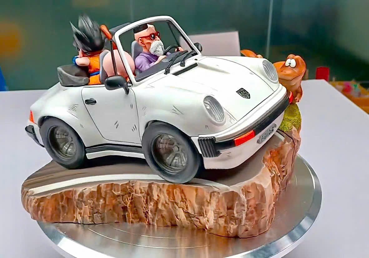 Goku Krilin Family Car Resin Recast Statue - Dragon Ball -KT Studio resin statue recast anime figure