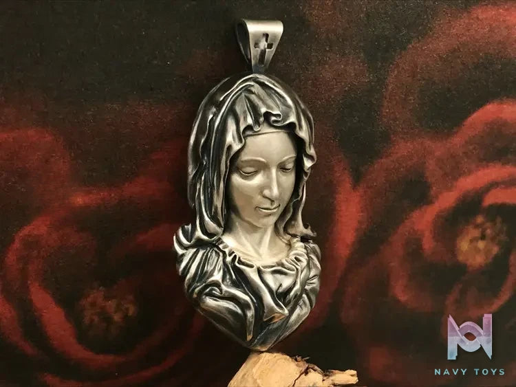 Shou Jiang Studio – Custom Hand‑Carved Tribute to Michelangelo Pendant Original