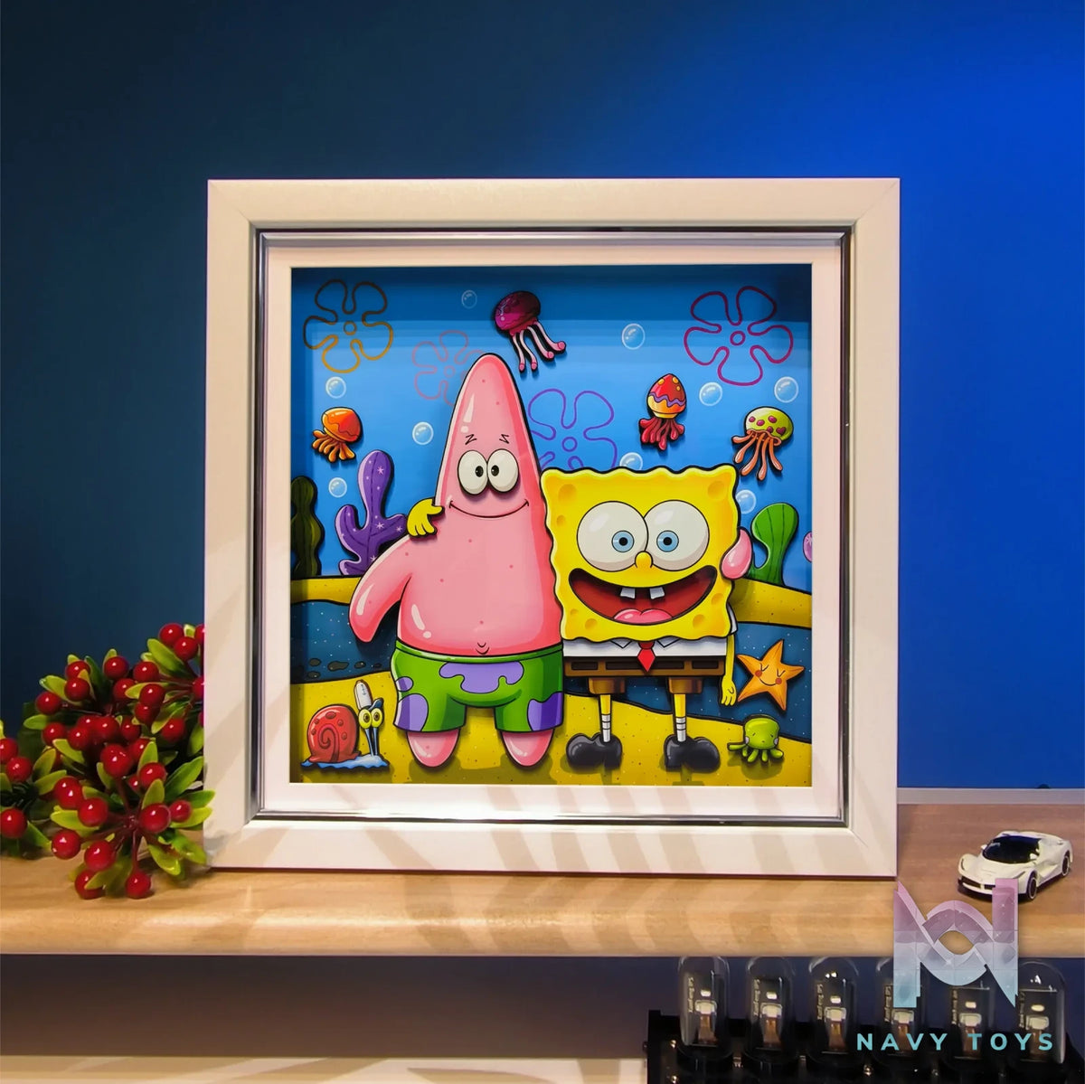 Yu Zhi Jiang Studio – SpongeBob X Patrick Star Series #2 3D Decorative Painting SpongeBob SquarePants