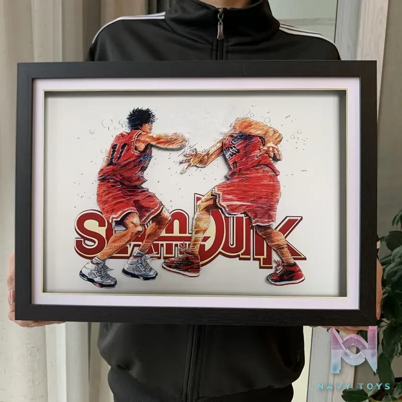 KALA HOME Studio – Hanamichi Sakuragi X Kaede Rukawa 3D Decorative Painting Slam Dunk