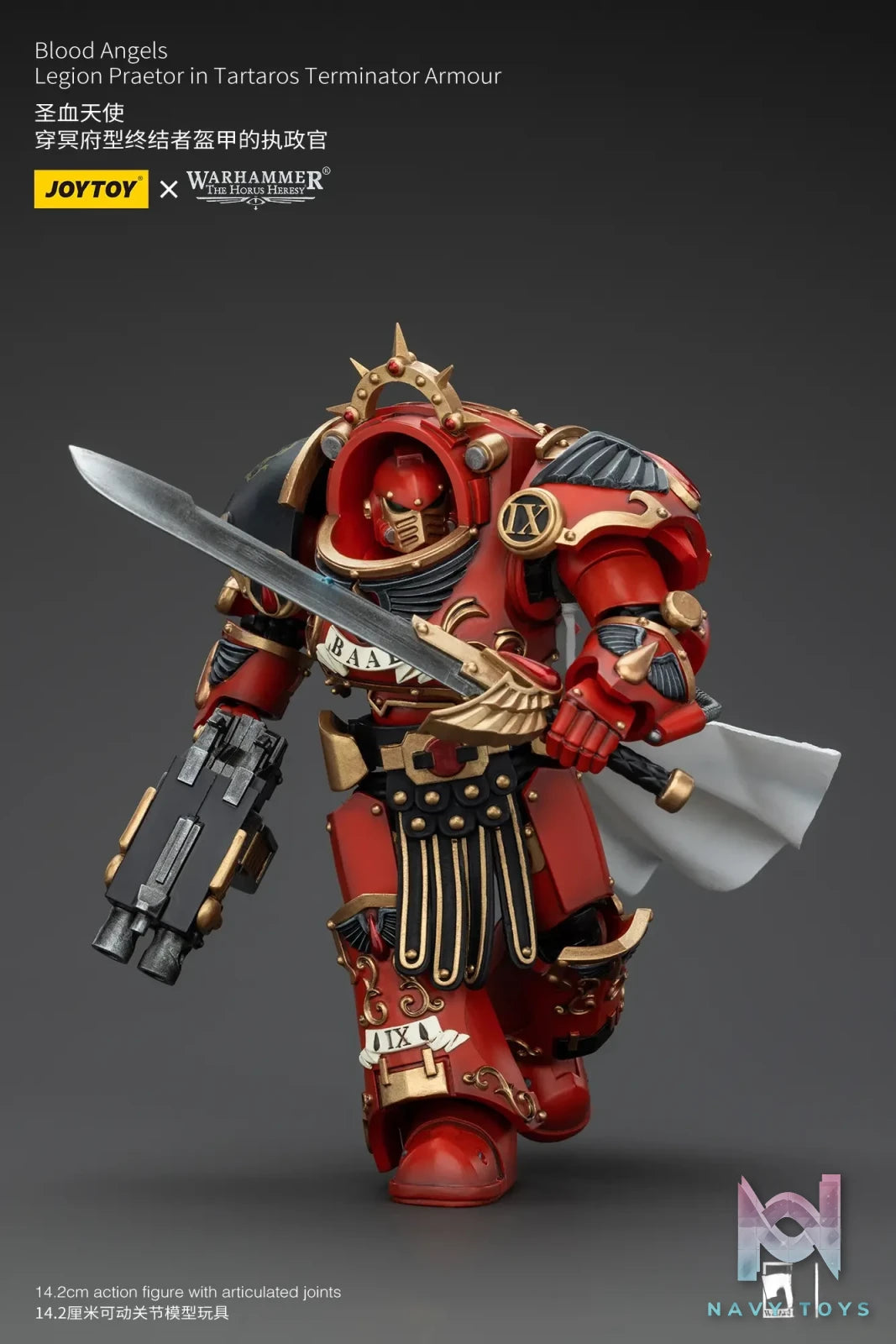 JOYTOY Studio – Warhammer ‘The Horus Heresy’ Blood Angels Legion Praetor in Tartaros Terminator Armour JT00386 (Licensed)