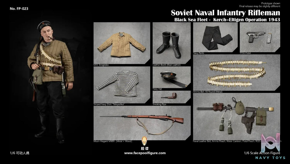 Facepoolfigure – 1/6 Action Figure Soviet Naval Infantry Rifleman Black Sea Fleet FP023A & FP023B (Licensed)