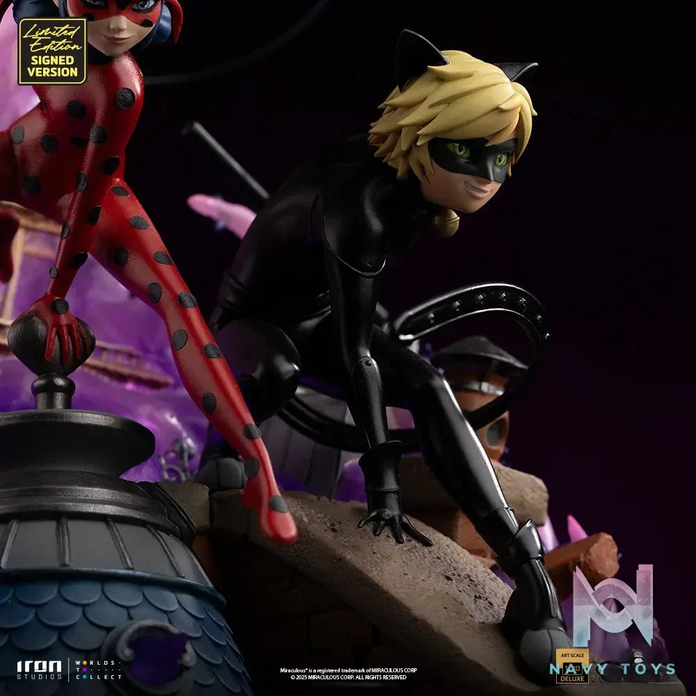 Iron Studio – Lady Bug and Cat Noir Miraculous 10th Anniversary Signed Edition – Deluxe Art Scale 1/10 Statue (Licensed)