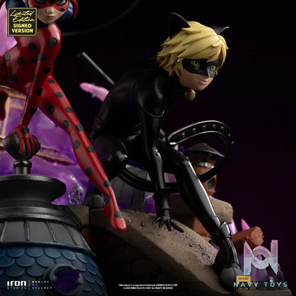 Iron Studio – Lady Bug and Cat Noir Miraculous 10th Anniversary Signed Edition – Deluxe Art Scale 1/10 Statue (Licensed)