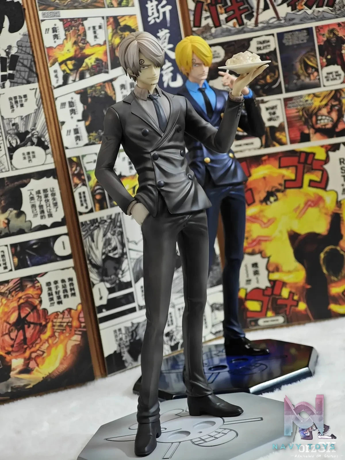 Shi Yi Studio - One Piece Sanji Different Color Version Nostalgic Comic Color resin statue Navy Toys anime figure