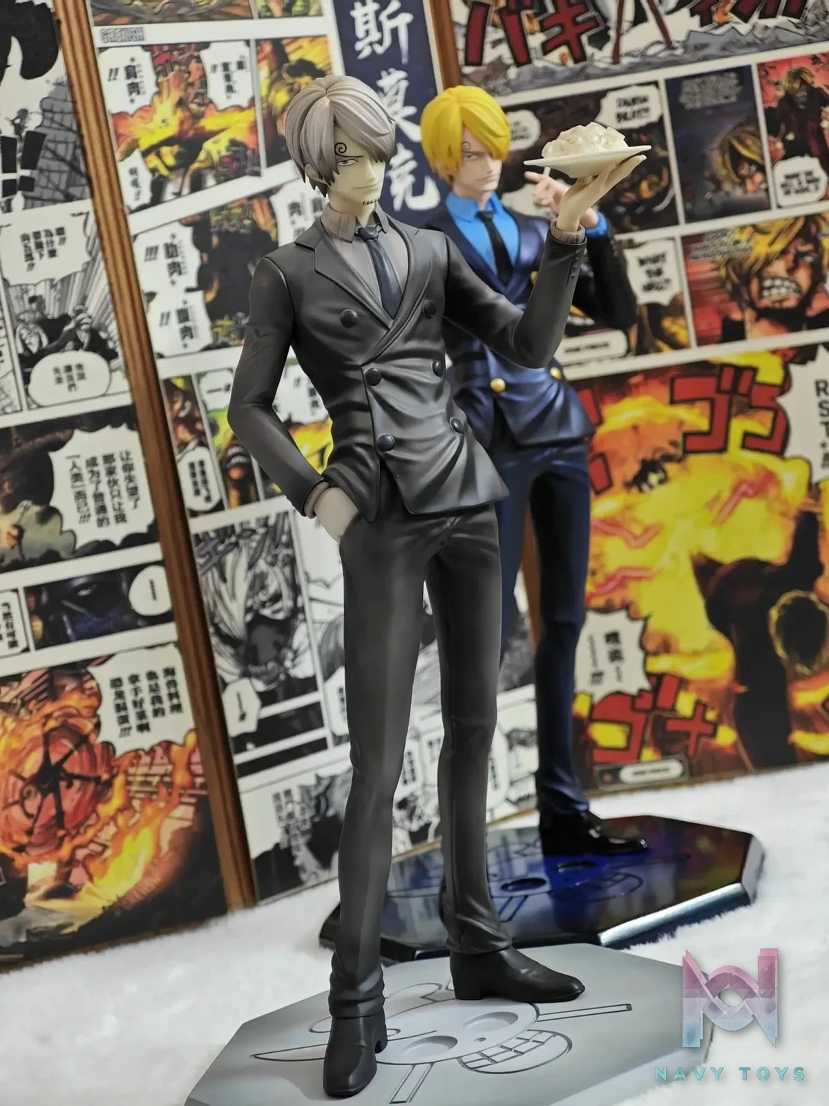 Shi Yi Studio - One Piece Sanji Different Color Version Nostalgic Comic Color resin statue Navy Toys anime figure
