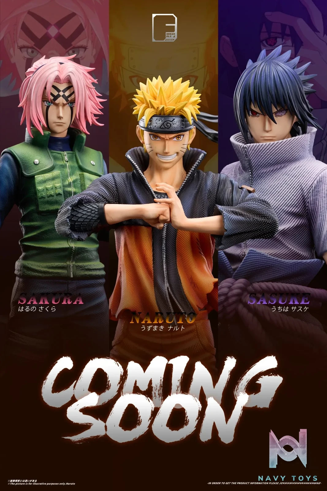 Dream Fly Studio – Team 7 #3 Naruto X #4 Sakura X #5 Sasuke Naruto