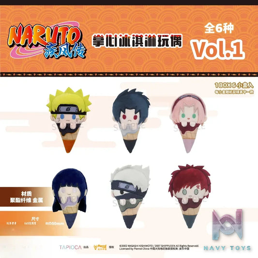 TAPIOCA – Naruto Shippuden Palm-Sized Ice Cream Plush Blind Box Vol. 1 X Vol. 2 (6 pieces / box) (Licensed)