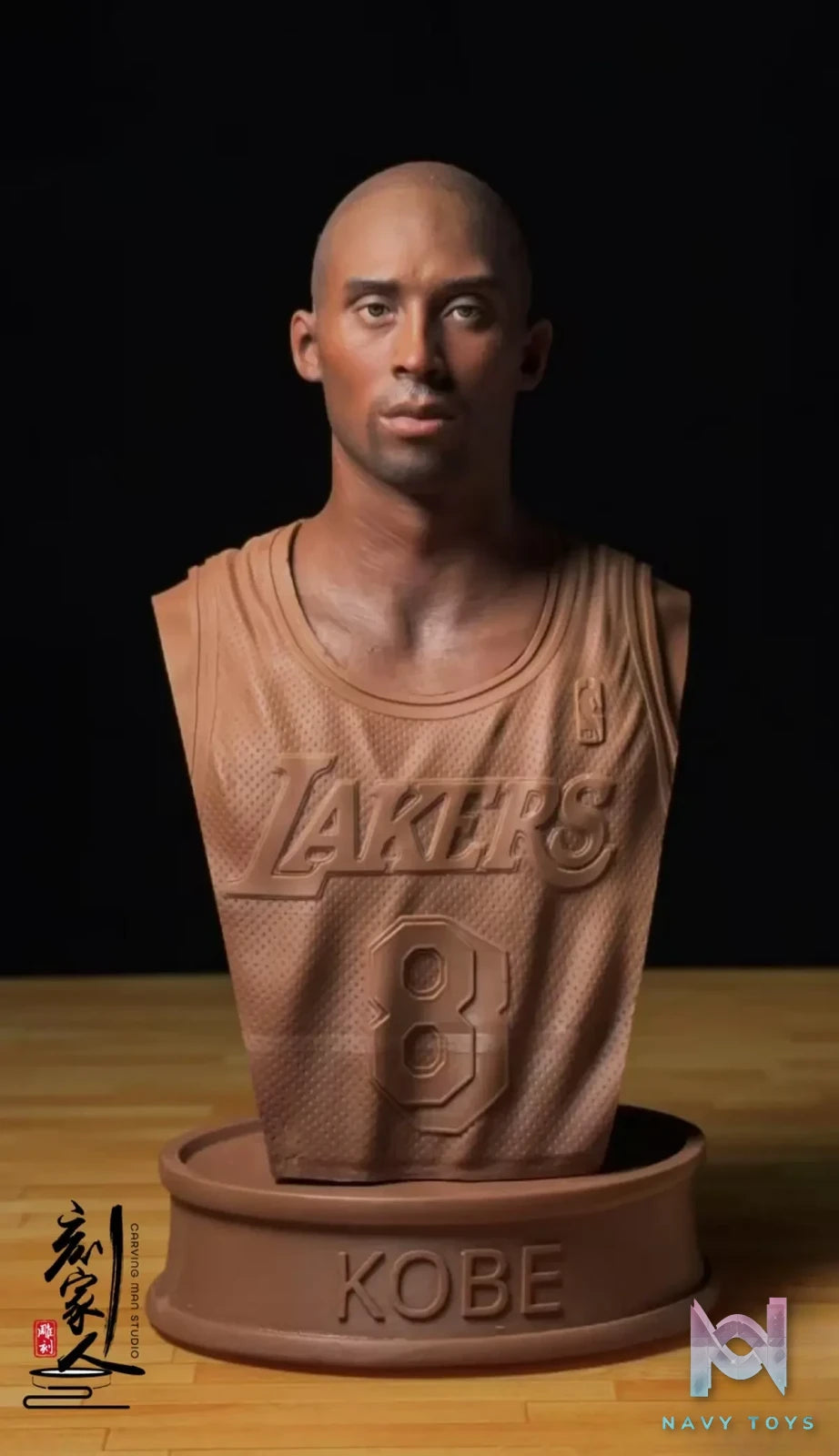 Carving Family Toys Studio – NBA 1/6 Kobe Head Sculpture CFTH01-ABCD White Model & Paint