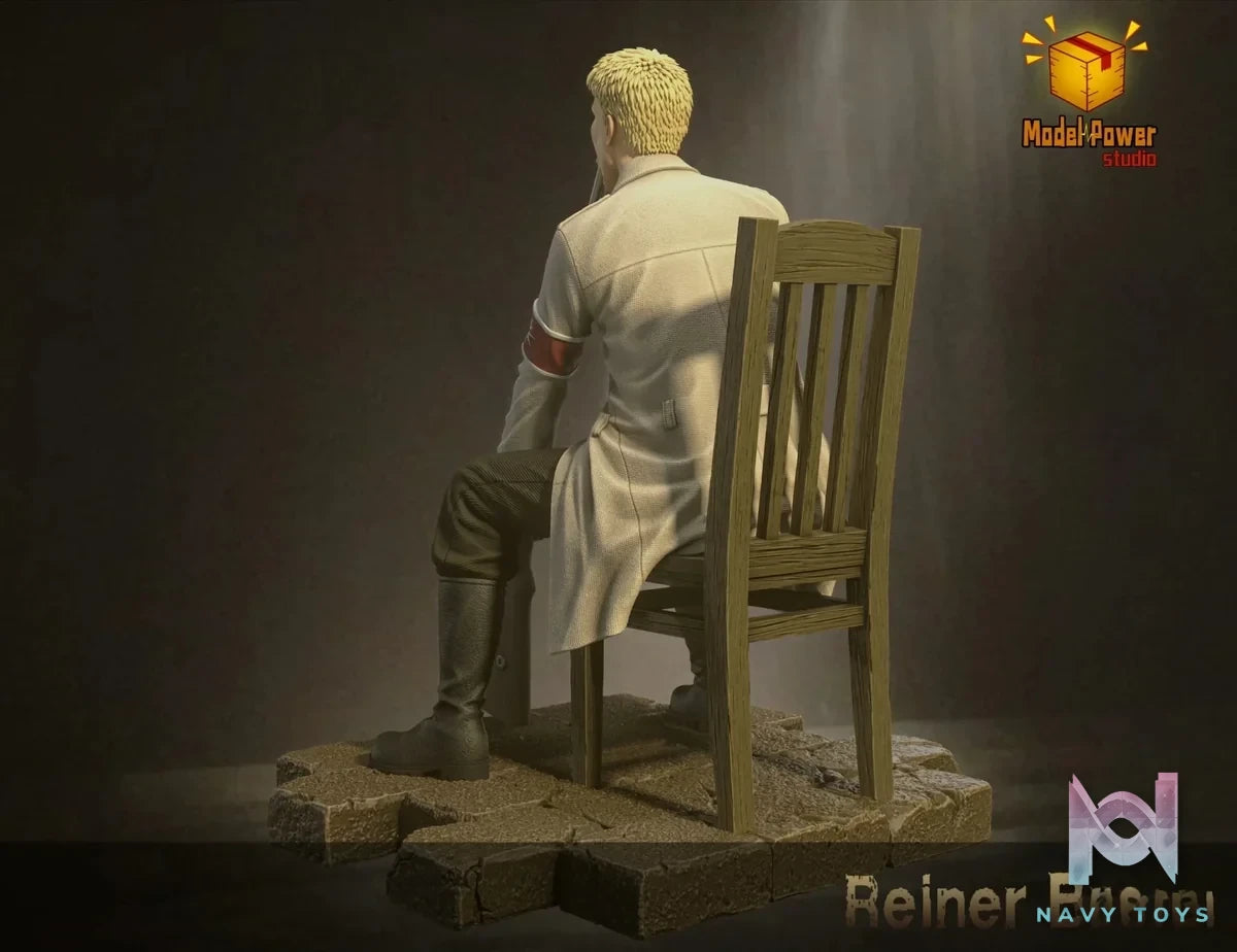 Model Power Studio - Attack on Titan Despairing Reiner Braun resin statue Navy Toys anime figure
