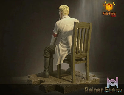 Model Power Studio - Attack on Titan Despairing Reiner Braun resin statue Navy Toys anime figure