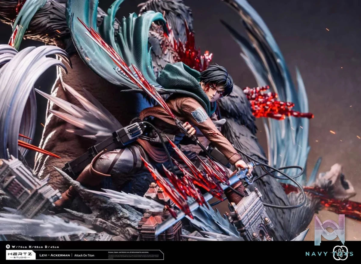 Levi Ackerman vs Beast Titan - Attack On Titan - Hertz Studio resin statue Hertz studio anime figure