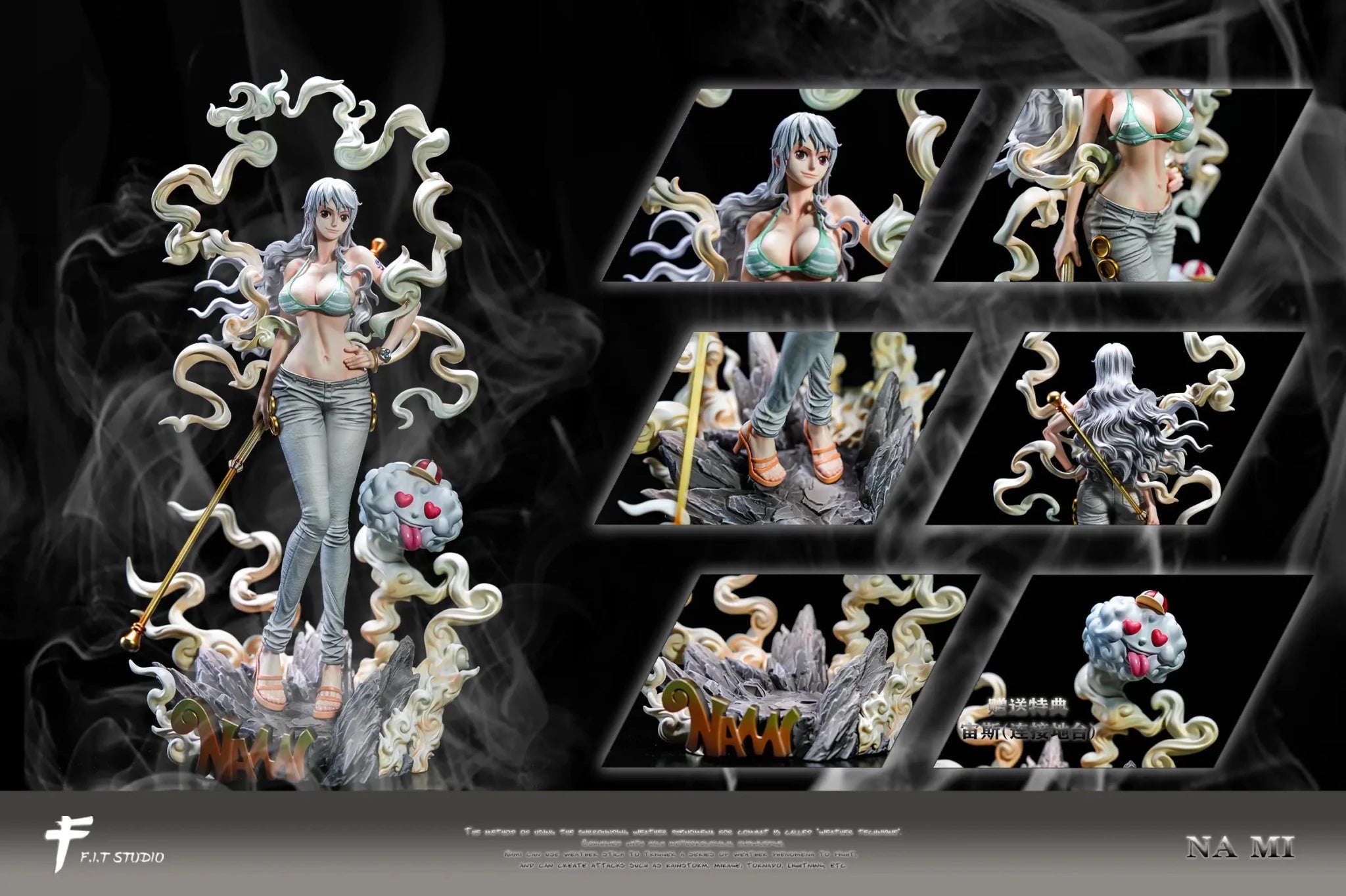 F.I.T Studio - One Piece Nika Form Nami resin statue Navy Toys anime figure