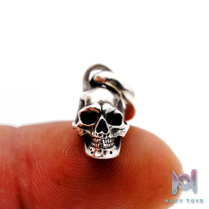 Raven Studio (silver jewelry) – Mini Realistic Skull Pendant Original