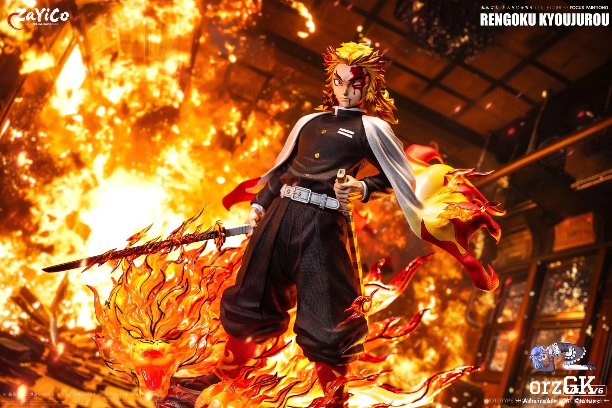 Flame Hashira Kyojuro Rengoku - Demon Slayer - Zayico Studio resin statue Navy Toys anime figure