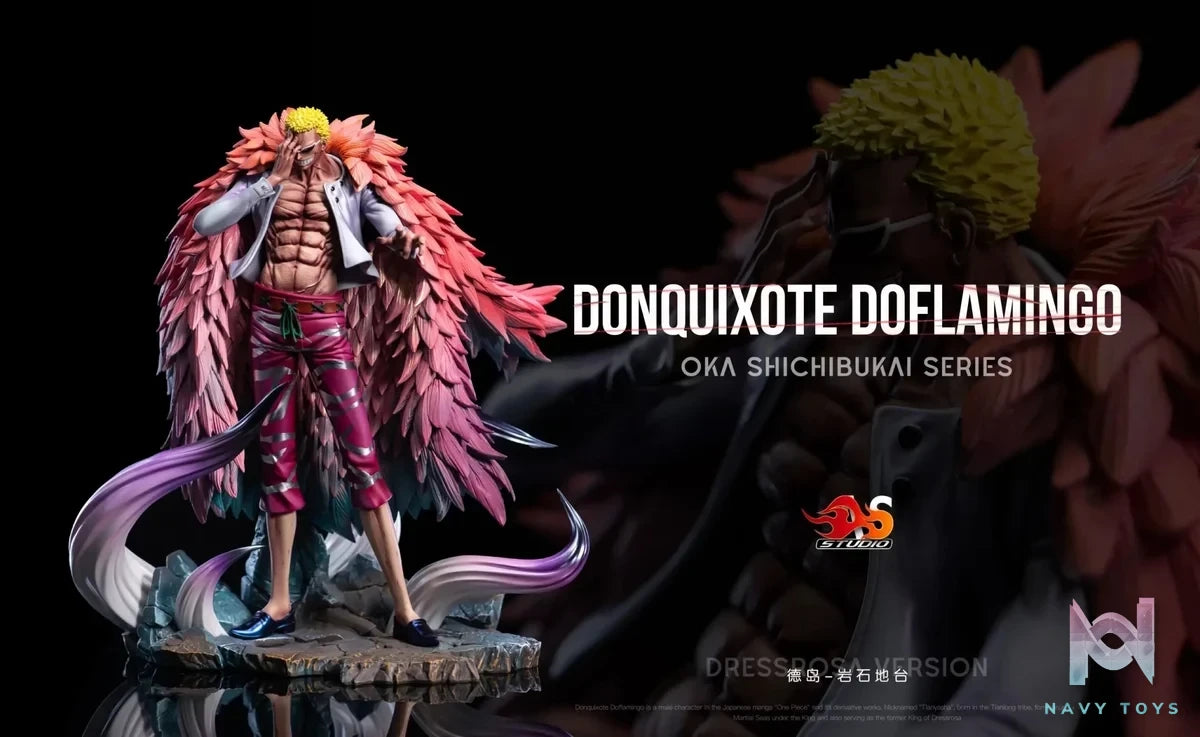 AS Studio - One Piece Seven Warlords of the Sea Donquixote Doflamingo resin statue Navy Toys anime figure