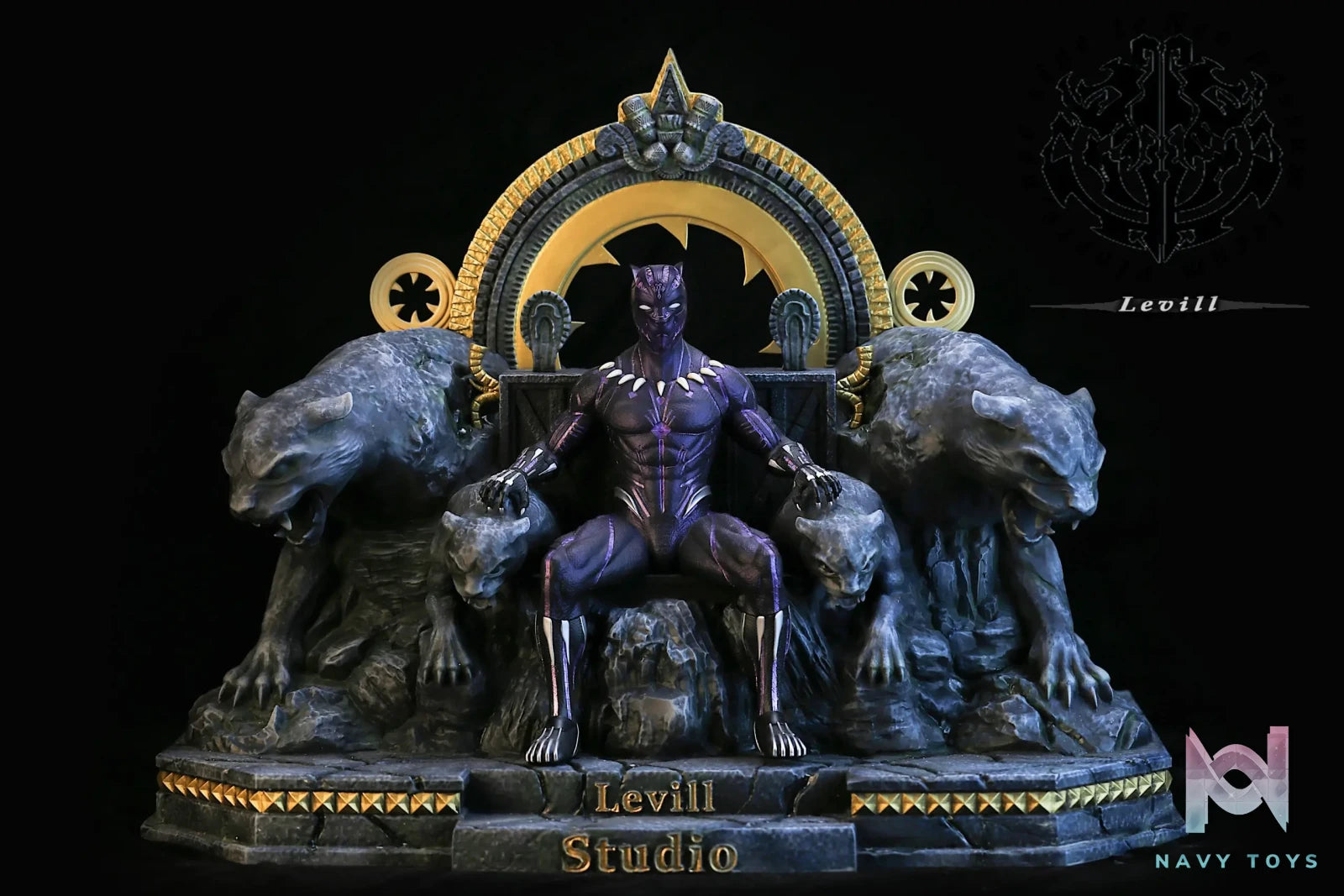 Levill studio – Black Panther on Throne