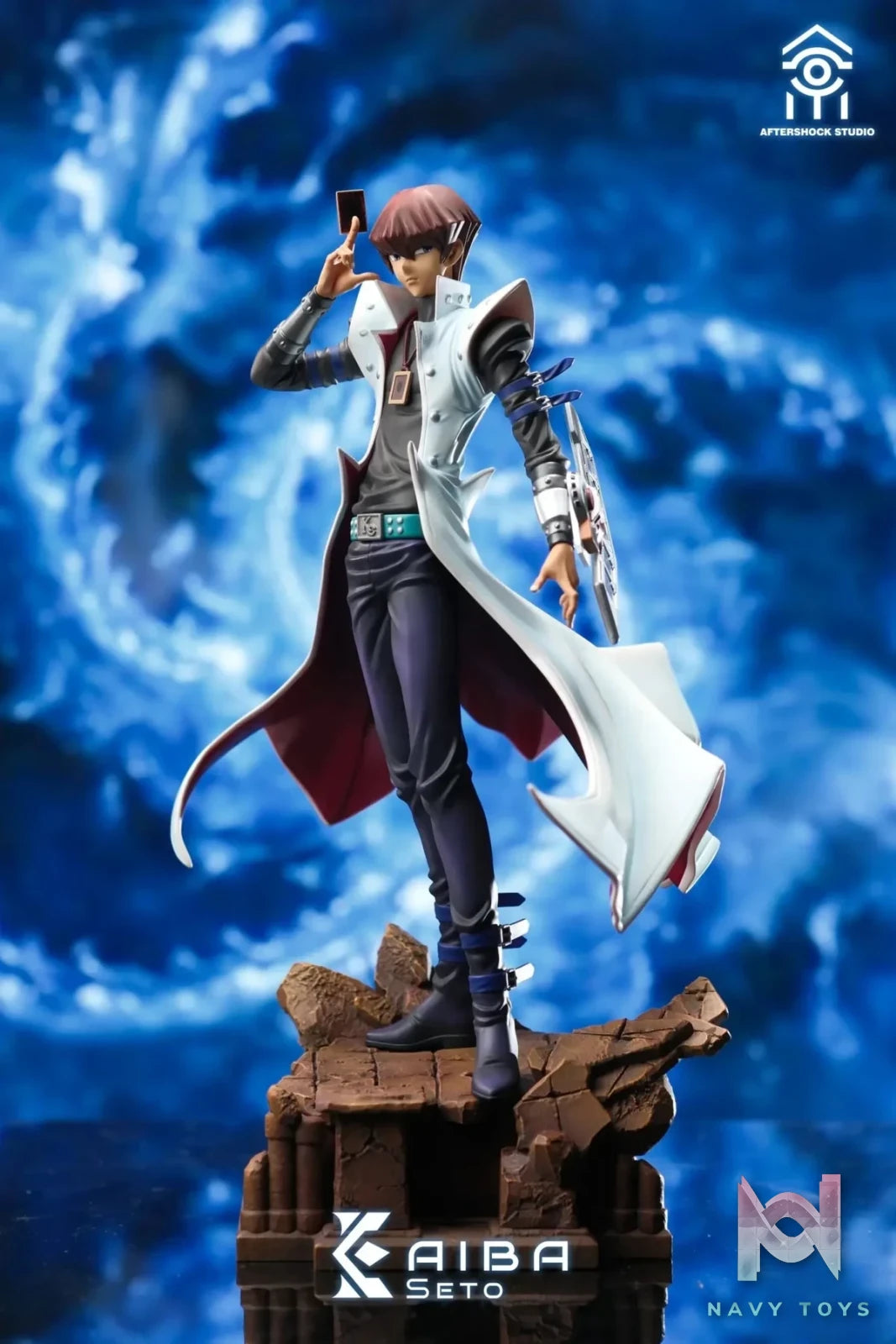 Aftershock Studio - Yu - Gi - Oh! Obelisk the Tormentor & Seto Kaiba resin statue Navy Toys anime figure