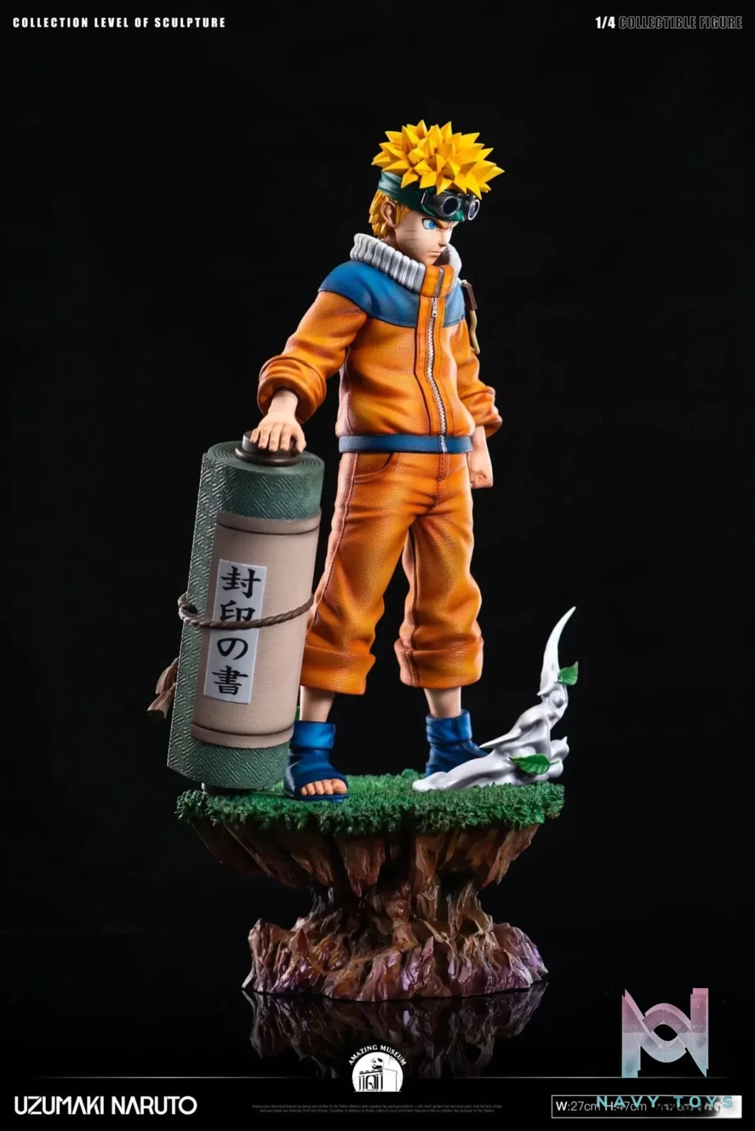 Amazing Museum Studio - Naruto Childhood Door God Series 1 Uzumaki Naruto resin statue Navy Toys anime figure