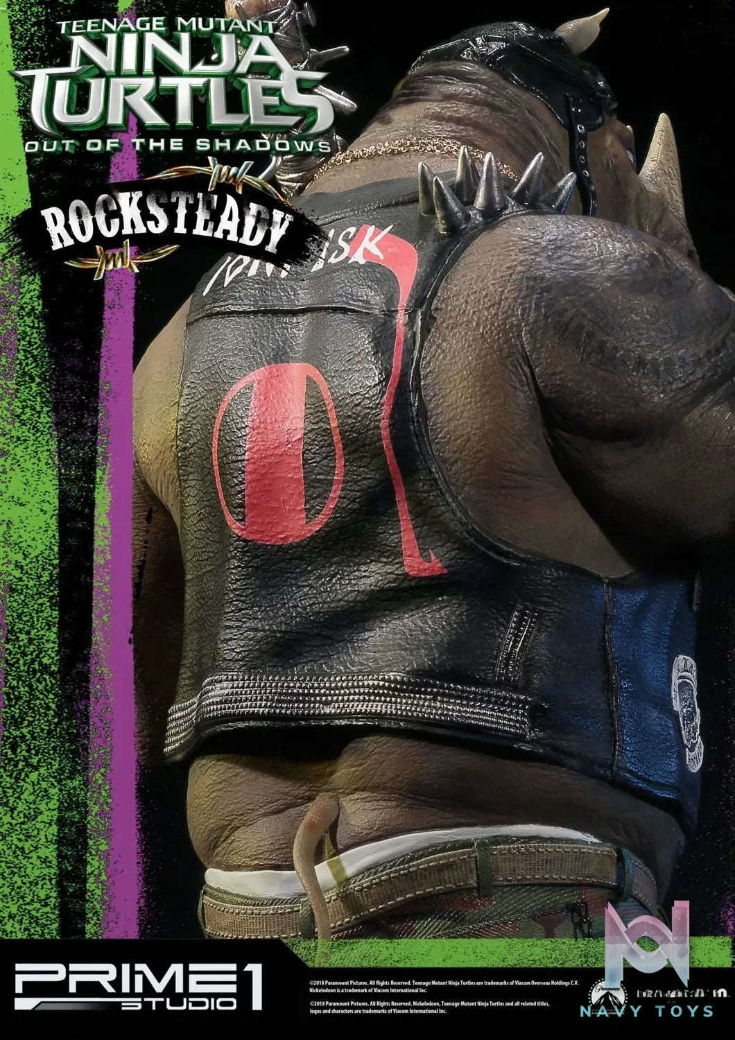 Prime 1 Studio – Premium Masterline Teenage Mutant Ninja Turtles: Out of the Shadows (Film) Rocksteady PMTMNT-02 (Licensed)