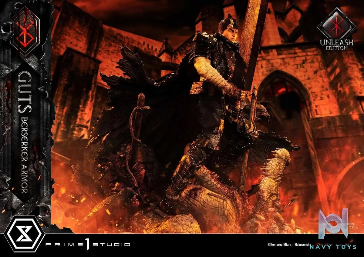 Ultimate Premium Masterline Berserk Guts, Berserker Armor Unleash Edition UPMBR-17 UPMBR-17DX(Licensed) - Prime 1 Studio resin statue Navy Toys anime figure
