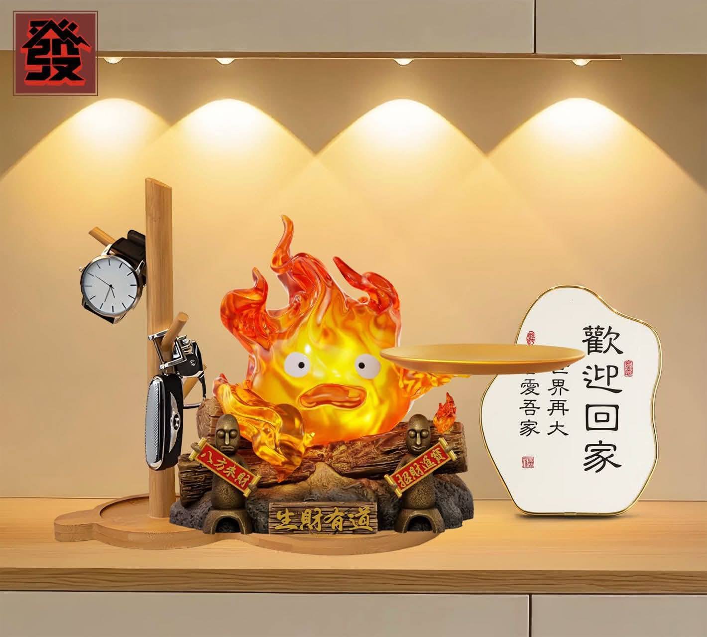 Lucky Tray Calcifer resin statue fa studio anime figure