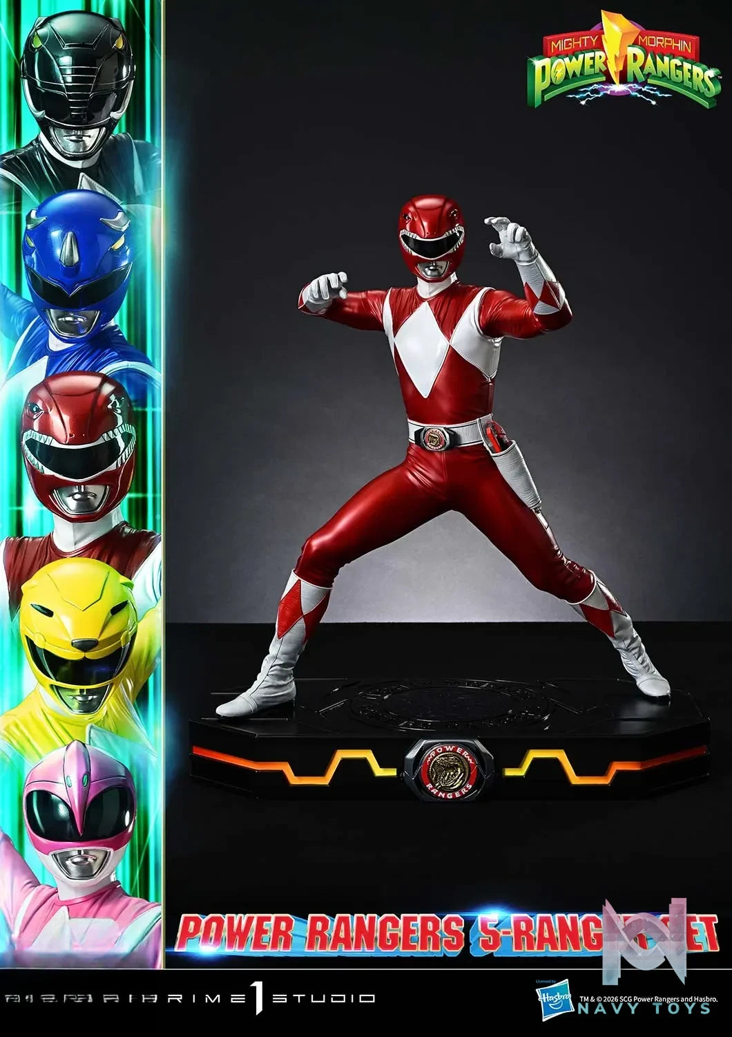 Prime 1 Studio – Premium Masterline Mighty Morphin Power Rangers Power Rangers 5-Ranger Set PMPWR-01 PMPWR-01DX PMPWR-01DXS (Licensed)