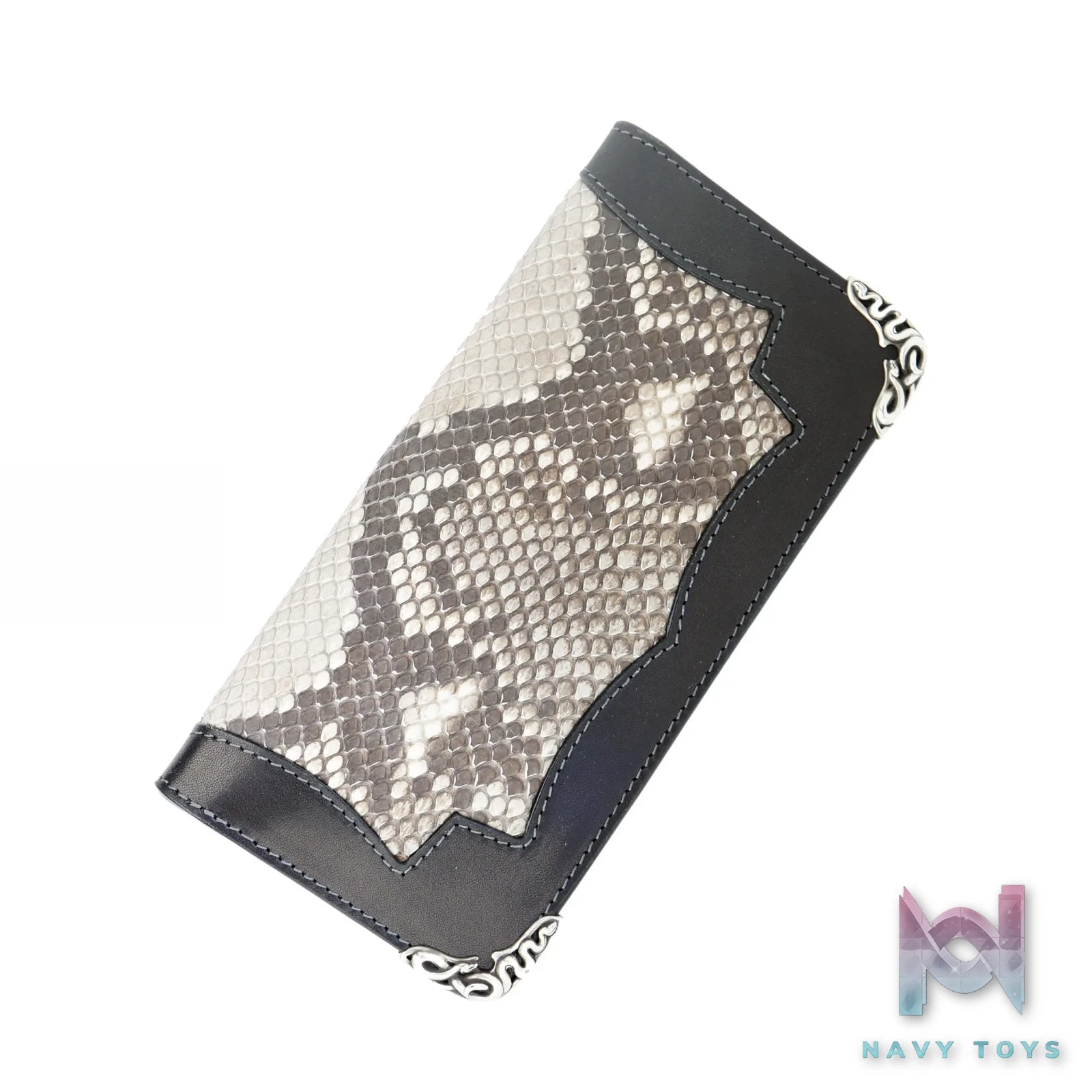Raven Studio (silver jewelry) – Tochigi Leather Patchwork Python Skin Long Wallet Original
