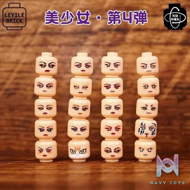 LEYILEBRICK Studio – Cute Girl Posable Head #04 Original