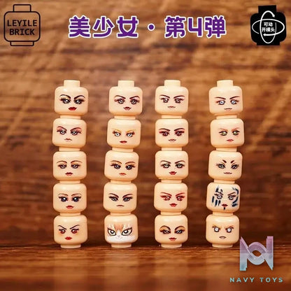 LEYILEBRICK Studio – Cute Girl Posable Head #04 Original