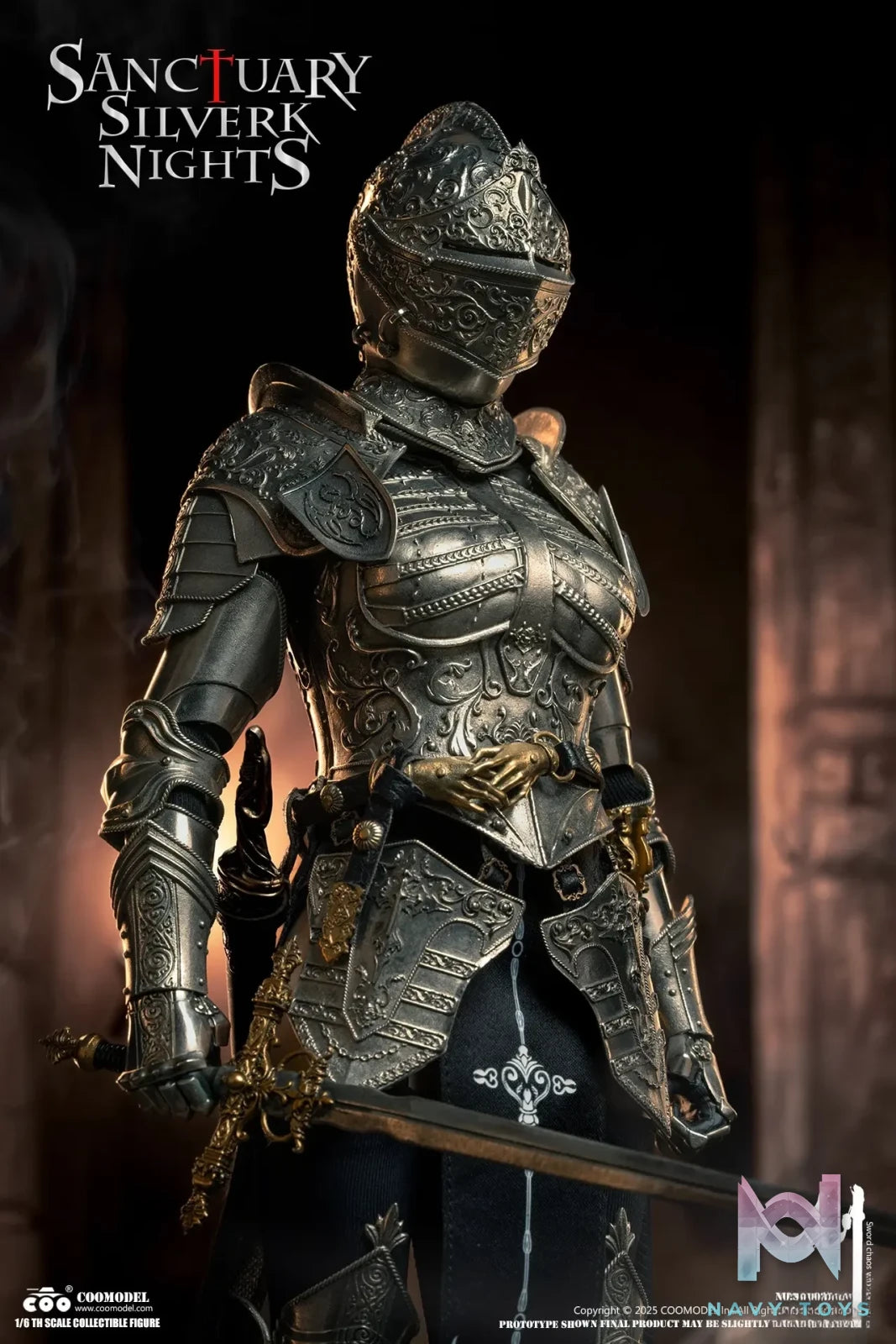 COOMODEL – 1/6 NO.SW002 X NO.SW003 SWORDS OF CHAOS – GOLDEN X SILVER TEMPLE GUARDIAN (Licensed)