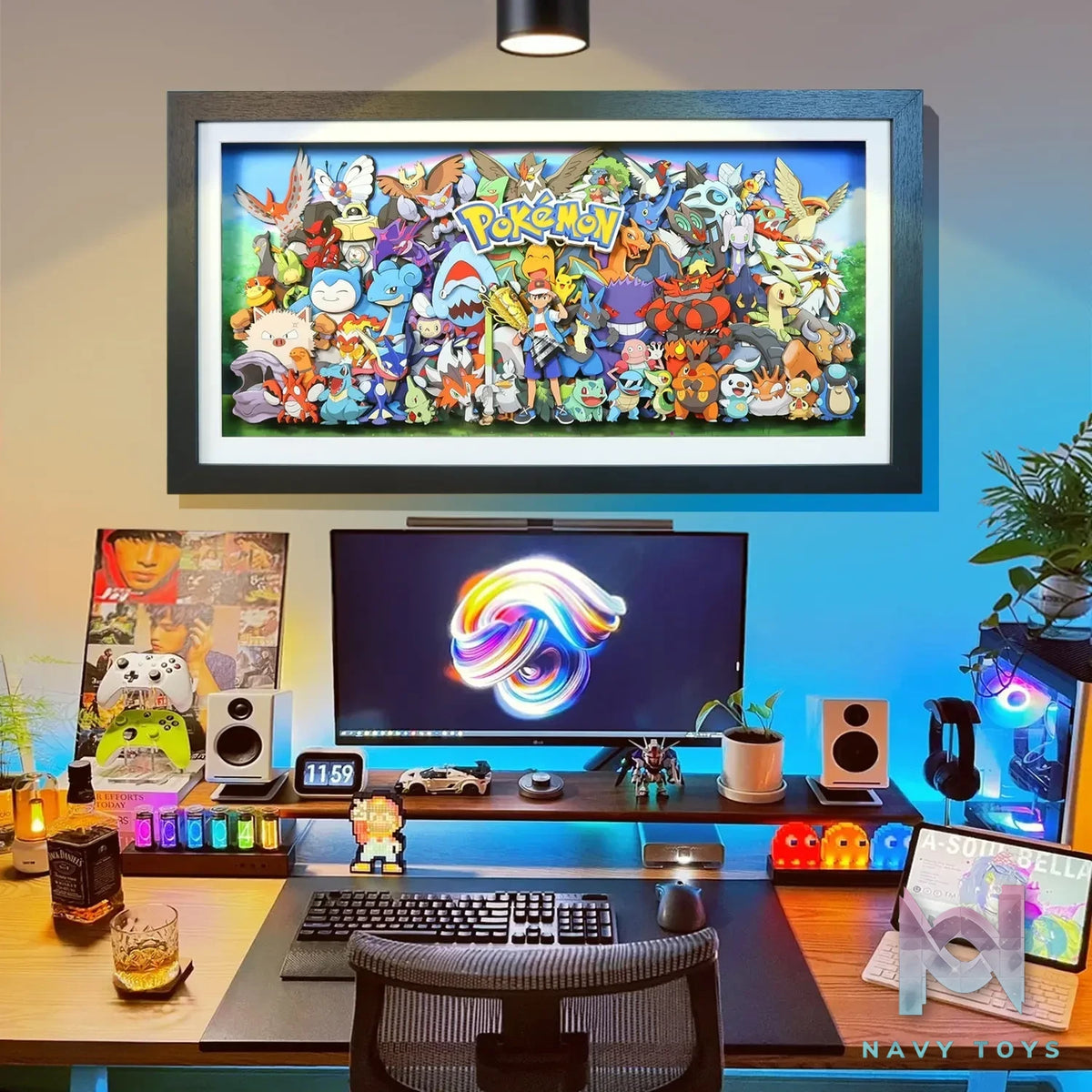 KALA HOME Studio – Pokémon Multiple Characters #01 3D Decorative Painting Pokémon