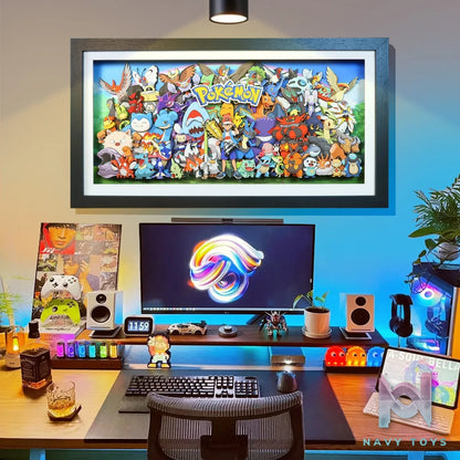KALA HOME Studio – Pokémon Multiple Characters #01 3D Decorative Painting Pokémon