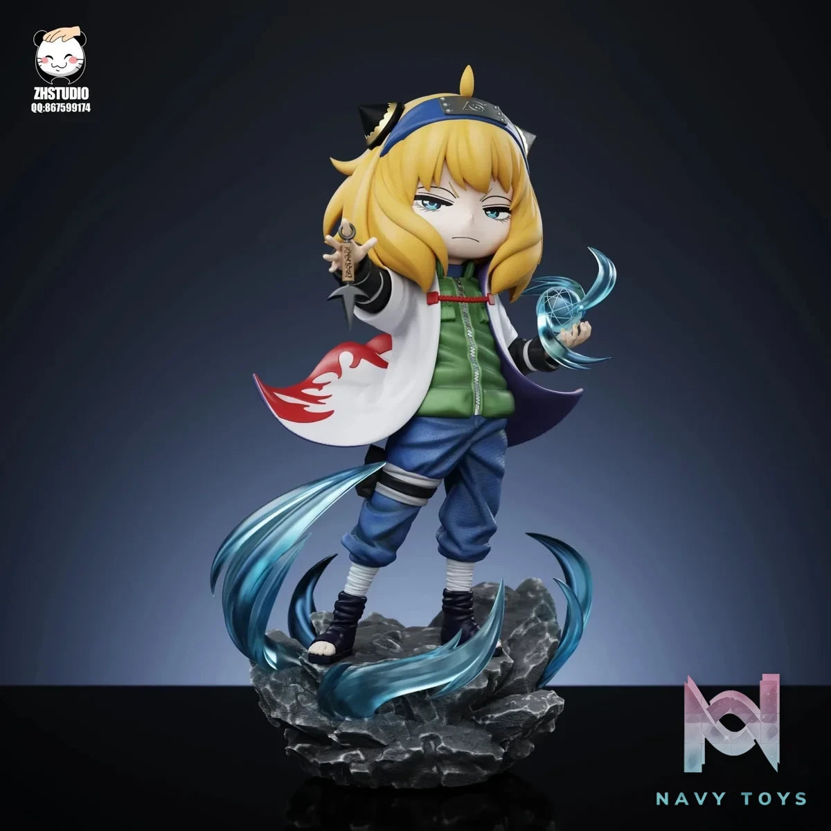 ZH Studio - Spy x Family Anya cosplays Minato Namikaze resin statue Navy Toys anime figure