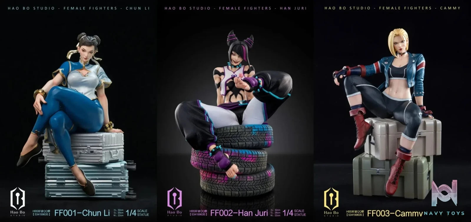 HAO BO Studio - 1/4 Statue Female Fighter Series FF003 Cammy resin statue Navy Toys anime figure