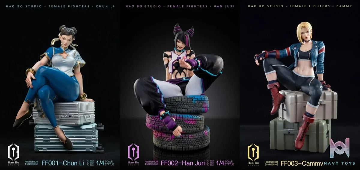 HAO BO Studio - 1/4 Statue Female Fighter Series FF003 Cammy resin statue Navy Toys anime figure