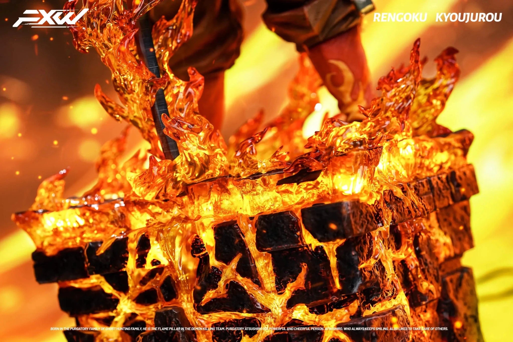 FXW Studio - Demon Slayer Nine Hashira Series Flame Hashira Rengoku Kyojuro resin statue Navy Toys anime figure
