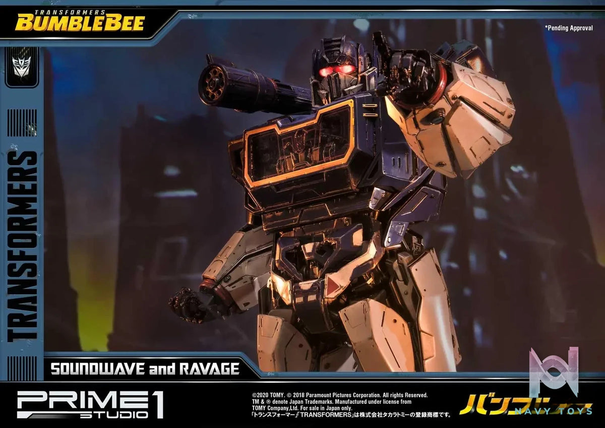 Prime 1 Studio – Museum Masterline Transformers: Bumblebee (Film) Soundwave & Ravage MMTFM-27 MMTFM-27EX (Licensed)